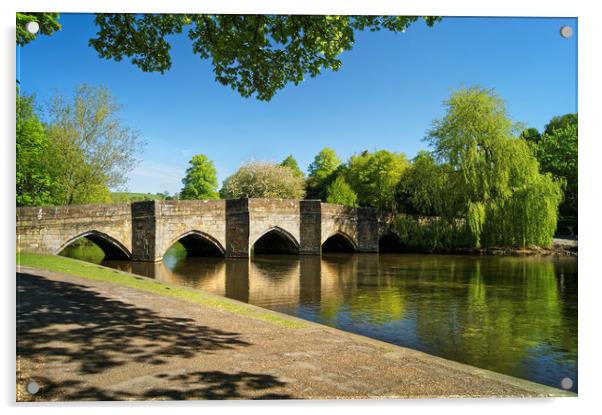 Bakewell Bridge & River Wye                     Acrylic by Darren Galpin