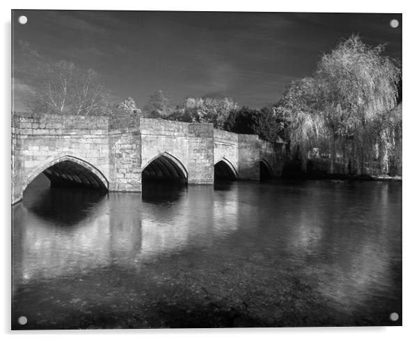 Bakewell Bridge & River Wye Acrylic by Darren Galpin