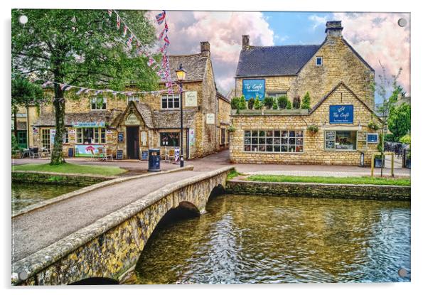 Cotswolds Bourton-on-the-Water Acrylic by Darren Galpin