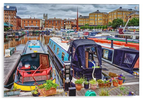 Boats in Gloucester Docks                          Acrylic by Darren Galpin
