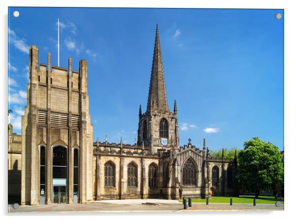 Sheffield Cathedral                       Acrylic by Darren Galpin