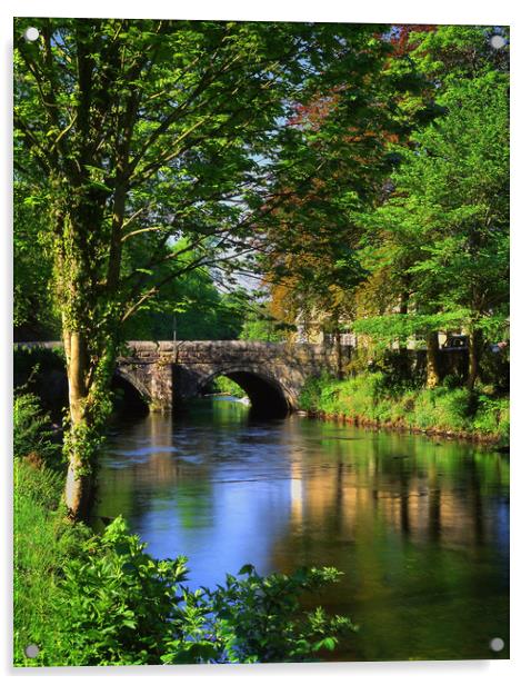 Abbey Bridge & River Tavy Acrylic by Darren Galpin