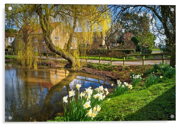 Clayton Village Pond                      Acrylic by Darren Galpin