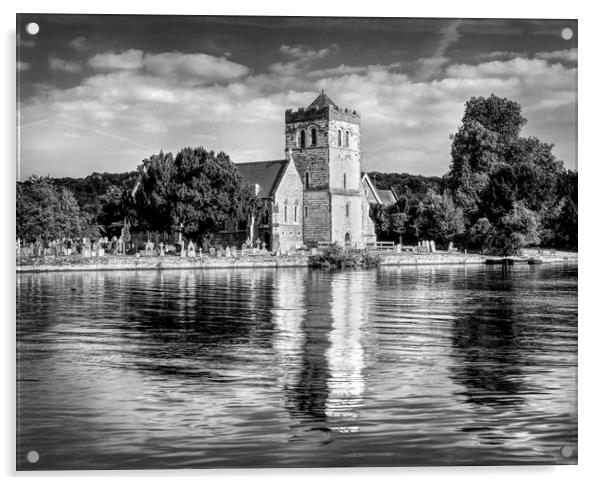 All Saints Church & River Thames,Bisham Acrylic by Darren Galpin