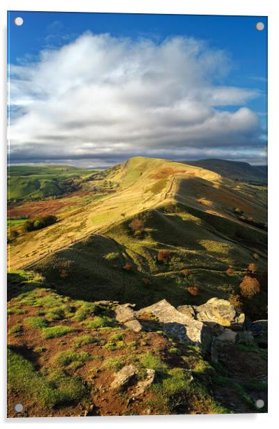 The Great Ridge from Back Tor Acrylic by Darren Galpin