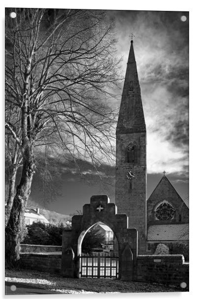 St John the Baptist's Church, Bamford Acrylic by Darren Galpin
