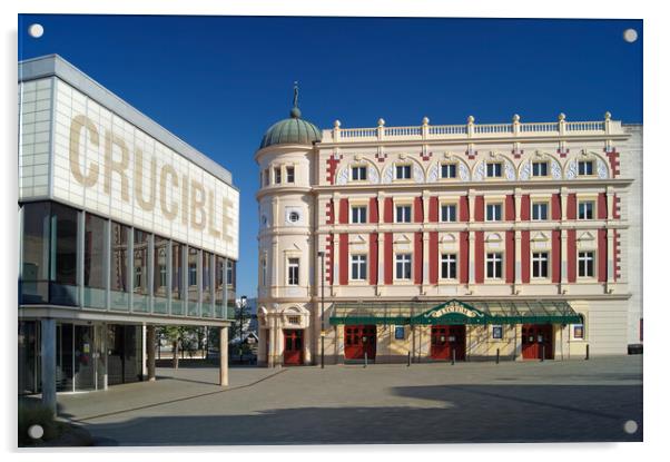 Crucible & Lyceum Theatres, Sheffield  Acrylic by Darren Galpin