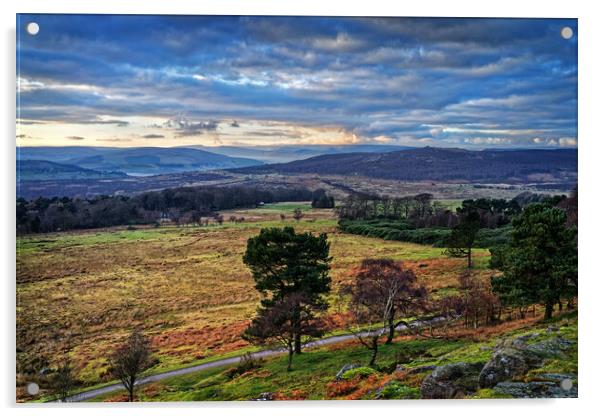View across Longshaw & The Hope Valley Acrylic by Darren Galpin