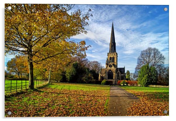 Holy Trinity Church, Wentworth  Acrylic by Darren Galpin