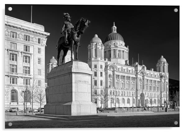 King Edward VII Monument  Acrylic by Darren Galpin