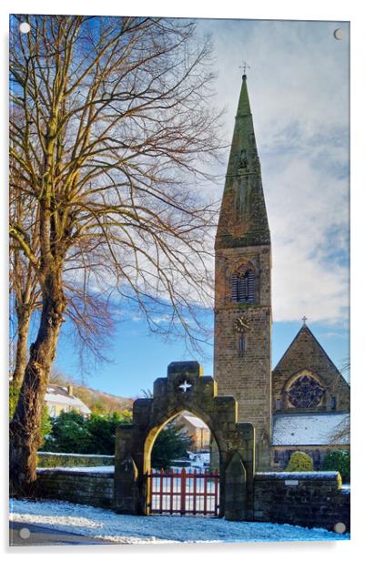 St John the Baptist's Church, Bamford Acrylic by Darren Galpin