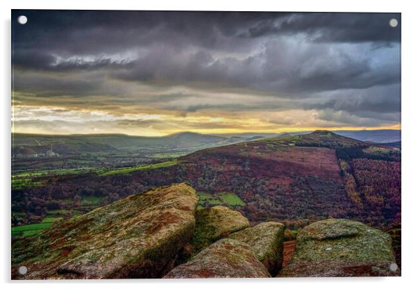 Stormy Skies over Win Hill  Acrylic by Darren Galpin