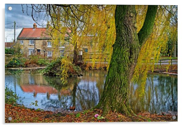 Clayton Village Pond Acrylic by Darren Galpin
