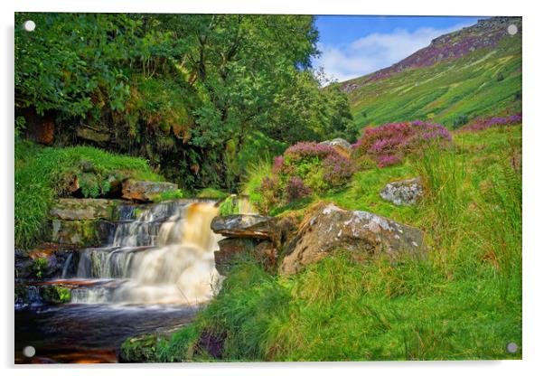 Grindsbrook Waterfalls            Acrylic by Darren Galpin