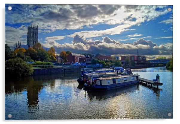 Doncaster Wharf and Minster  Acrylic by Darren Galpin