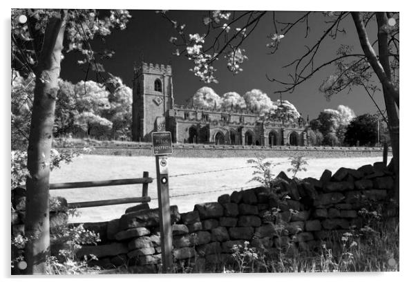 Church of St Nicholas, High Bradfield Acrylic by Darren Galpin