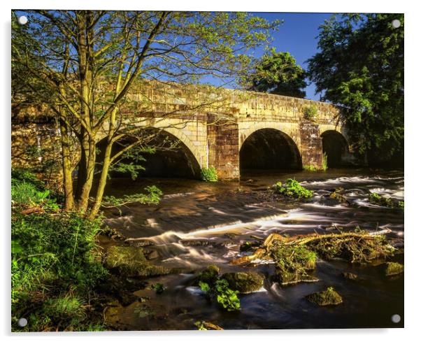  Leadmill Bridge and River Derwent Acrylic by Darren Galpin