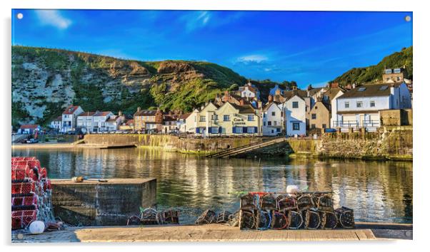 Peaceful Staithes Acrylic by Darren Ball