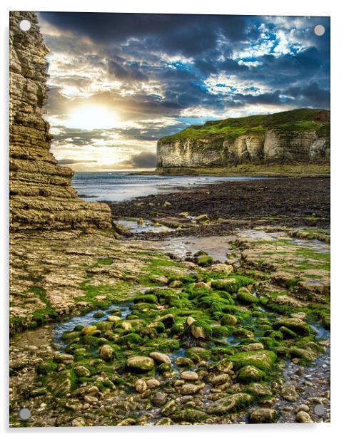 Flamborough Sunrise Acrylic by Darren Ball