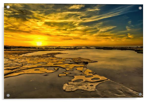 Sand, Sea, Sun Acrylic by Darren Ball
