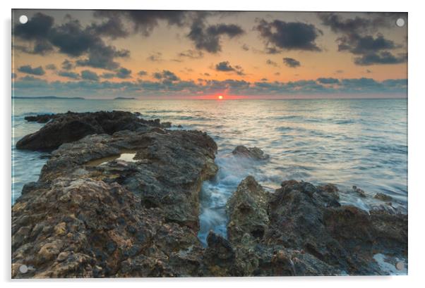 ibiza sunrise Acrylic by kevin murch
