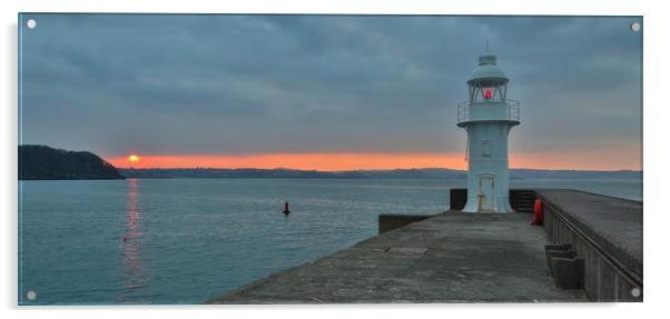 brixham breakwater lighthouse Acrylic by kevin murch