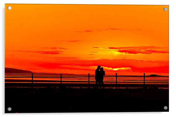 romance in the sunset Acrylic by lol whittingham
