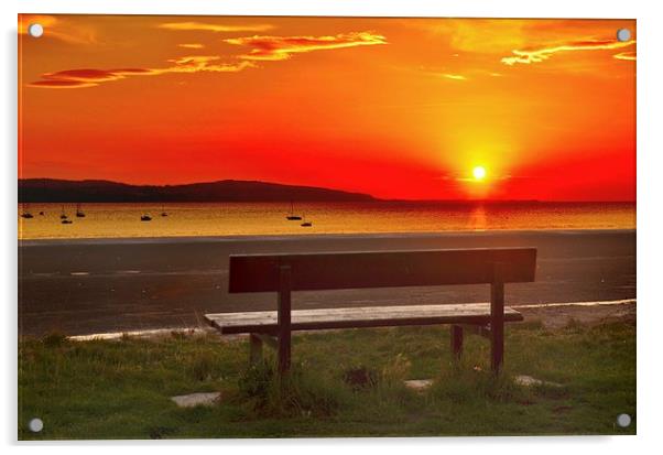 West Kirby sunset Acrylic by lol whittingham