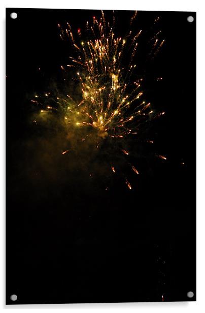 Fireworks and smoke. Acrylic by Alex Tenters