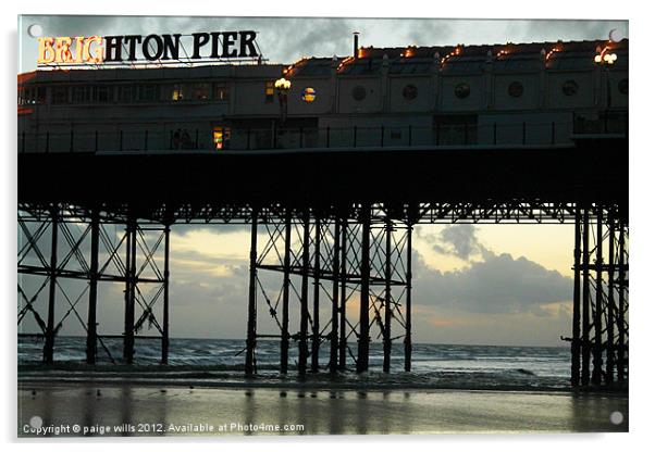Brighton Pier Acrylic by paige wills