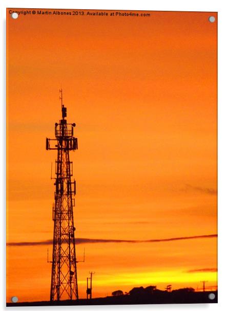 Sunset Tower Acrylic by Martin Albones