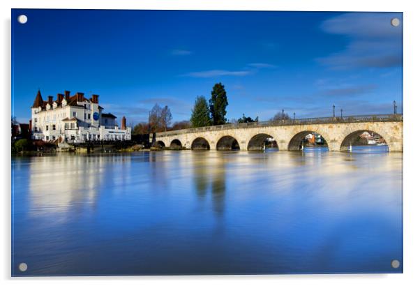 Maidenhead Bridge Acrylic by Mick Vogel