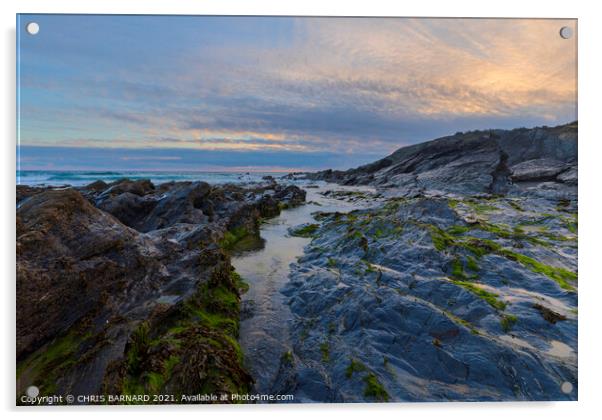 Dollar Cove Sunset Acrylic by CHRIS BARNARD