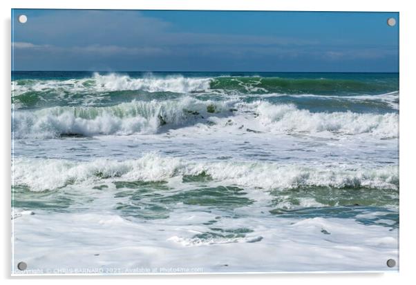 Waves off Dollar Cove Acrylic by CHRIS BARNARD