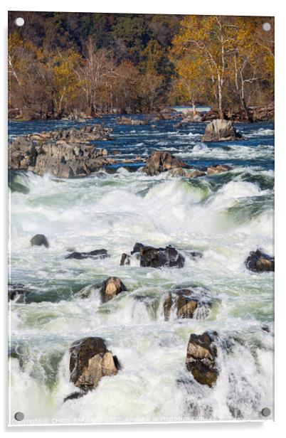 Great Falls Maryland Acrylic by CHRIS BARNARD