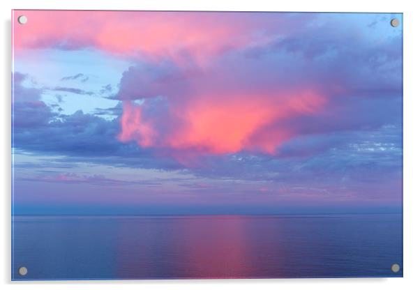 Kynance Sunset Acrylic by CHRIS BARNARD
