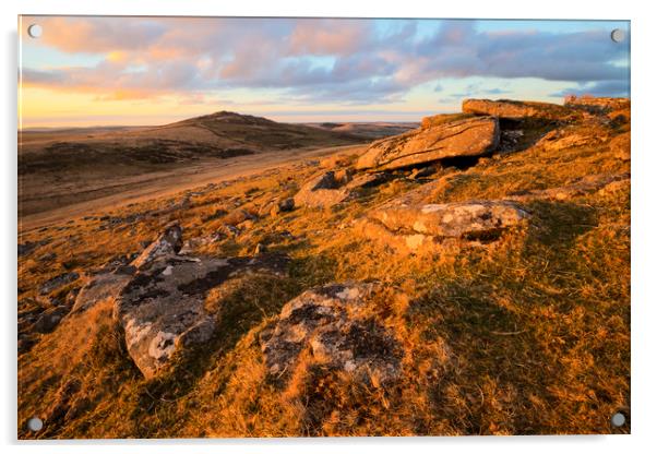 Bodmin Moor Dawn Acrylic by CHRIS BARNARD