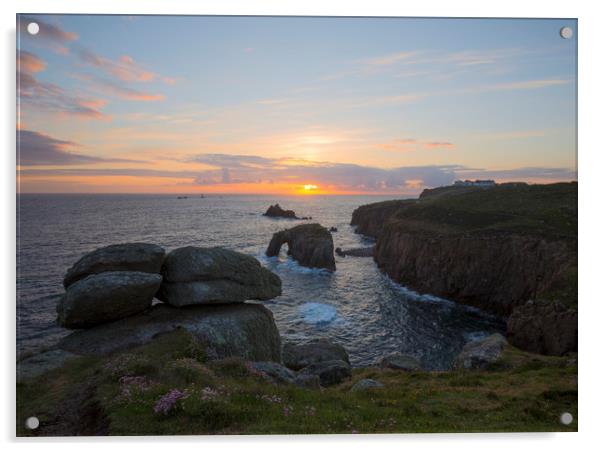 Lands End Sunset Acrylic by CHRIS BARNARD