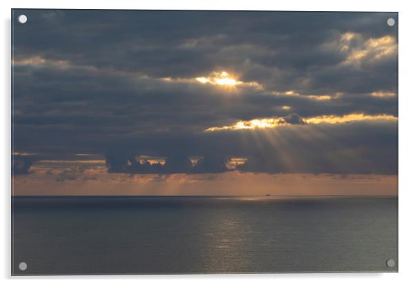 Atlantic Sunset Acrylic by CHRIS BARNARD