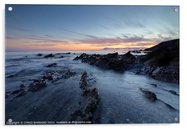 Dollar Cove Sunset Acrylic by CHRIS BARNARD