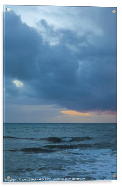 Storm Clouds At Sea Acrylic by CHRIS BARNARD