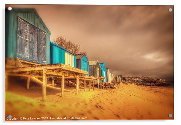 Abersoch Beach Acrylic by Pete Lawless