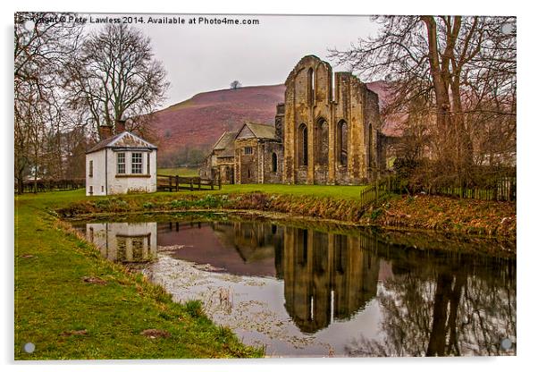 Valle Crucis Abbey Acrylic by Pete Lawless