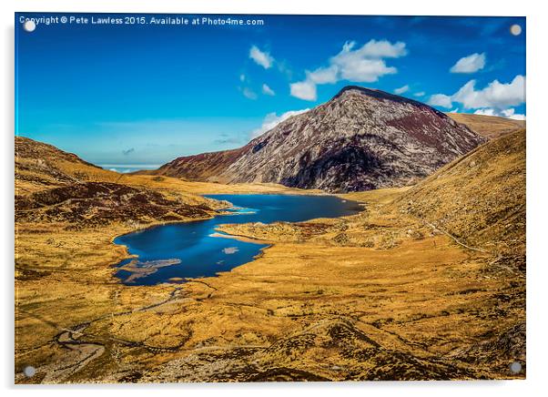  Llyn Idwal and Pen Yr Old Wen Acrylic by Pete Lawless