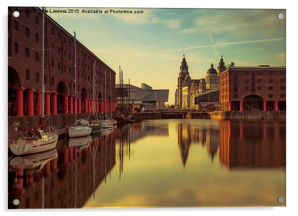  Albert Dock Reflections Acrylic by Pete Lawless