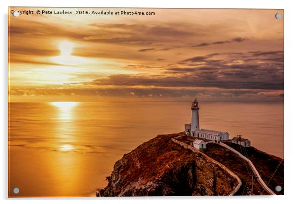  South Stack Anglesey Acrylic by Pete Lawless