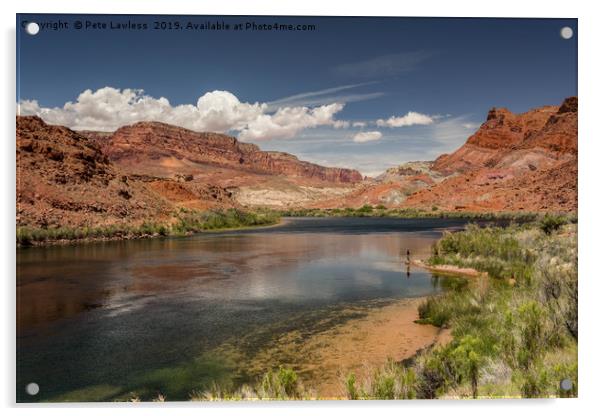 Colorado River, Glen Canyon. Acrylic by Pete Lawless