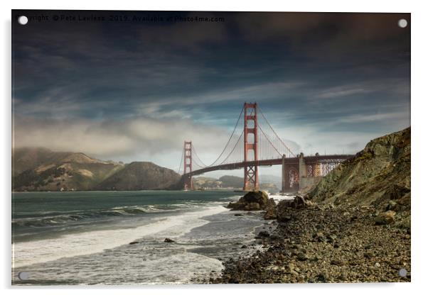 Golden Gate Bridge Acrylic by Pete Lawless