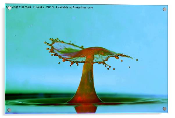Splash Art 3 Acrylic by Mark  F Banks