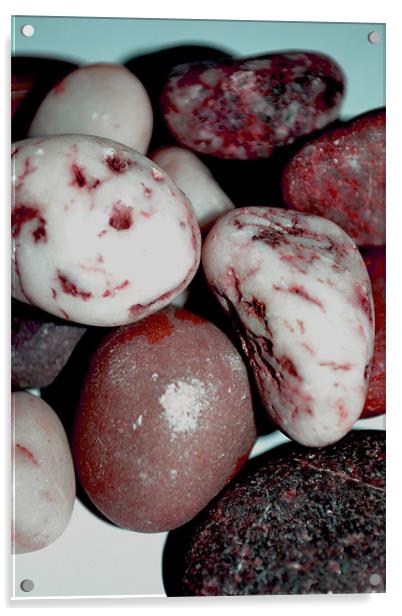 Picture of pebbles. Acrylic by Nadeesha Jayamanne